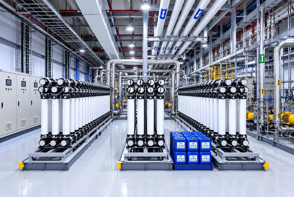 Seawater RO membrane skid installation