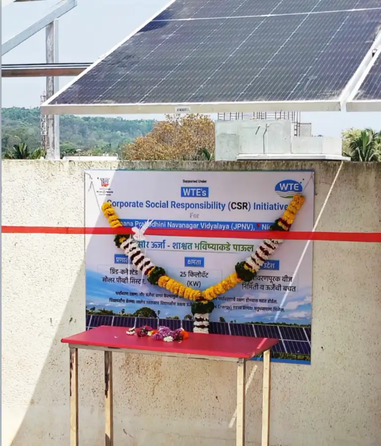 25 kW Grid-Connected Solar Power System at JPNV Nigdi